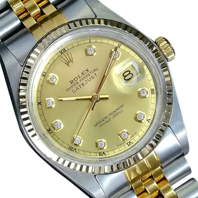 Rolex Datejust Gold Steel Champagne Jubilee