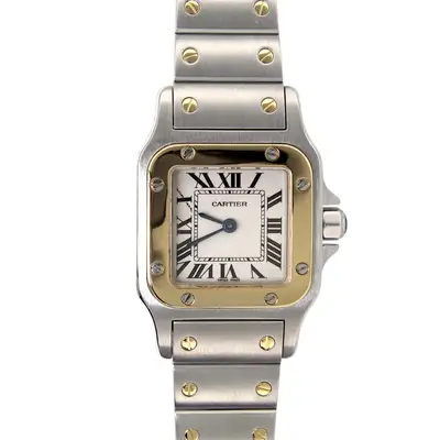 Cartier Santos Galbée Two Tone Steel