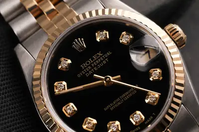 Rolex Datejust Two Tone Jubilee Black