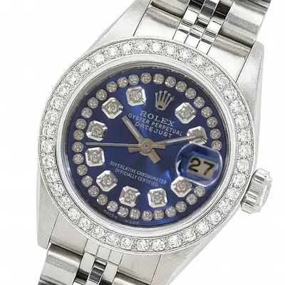 Rolex Datejust Steel String Blue Bezel