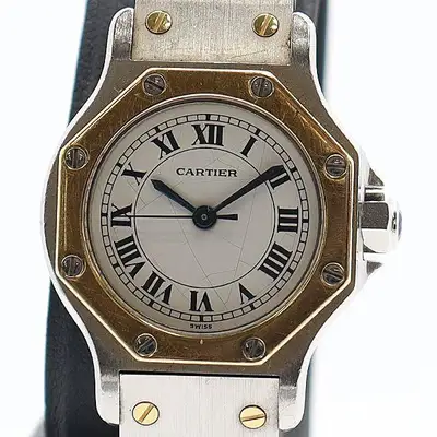 Cartier SANTOS OCTAGON SM YG White