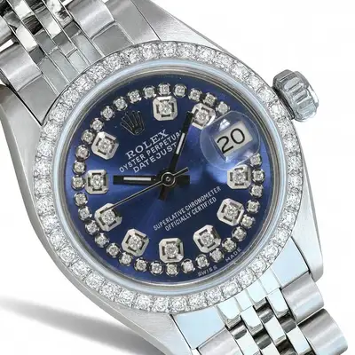 Rolex Datejust Stainless Steel Blue String