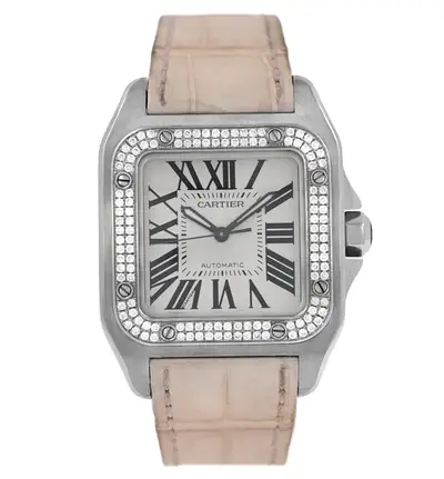 Cartier Santos 100 2878 W20126X8 Diamonds