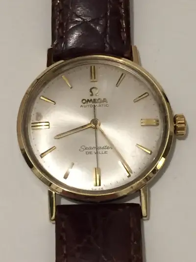 Omega 14k Gold Seamaster Deville