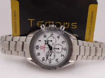 Omega CHRONO OMEGA SPEEDMASTER BROAD ARROW OLYMPIC CO-AXIAL FULL SET AUTOMATIC WATCH