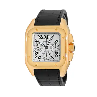 Cartier Large 18K Yellow Gold Santos