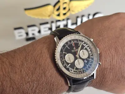 Breitling BO1 Navitimer on leather strap