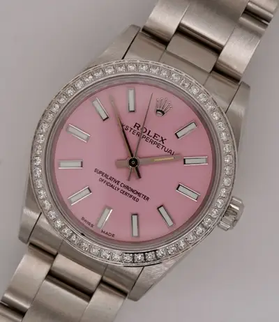 Rolex Oyster Perpetual 1ct Diamonds Steel