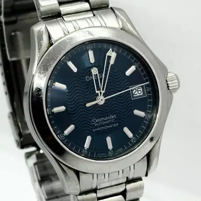 Omega Seamaster Chronometer Silver Navy Auth