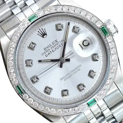 Rolex Datejust Steel 1.25Ctw Diamond Bezel
