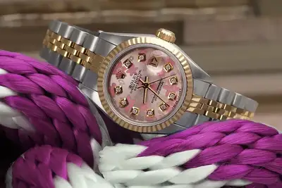 Rolex Datejust Pink Flower Two Tone