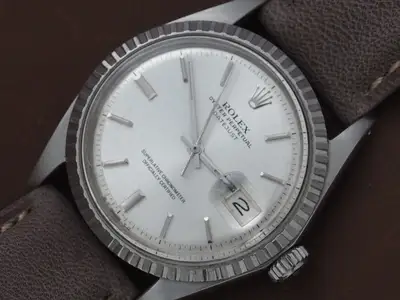 Rolex Datejust 1603 No Lume Silver