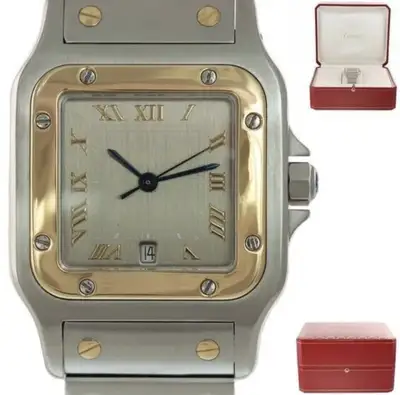 Cartier Santos 18K Gold Steel with