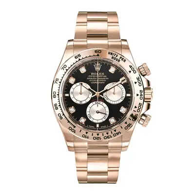Rolex Daytona Black Diamond Index Rose