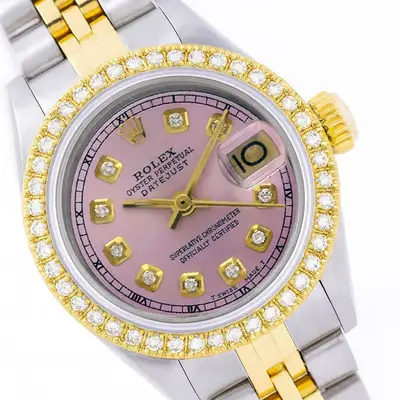 Rolex Womens Datejust TwoTone Gold Steel