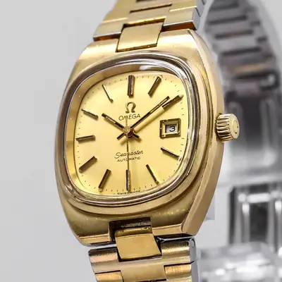 Omega **NEAR OMEGA Seamaster Cal.684 Gold TV