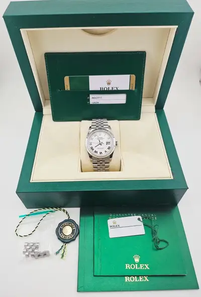 Rolex Datejust White Roman Numerals Stainless