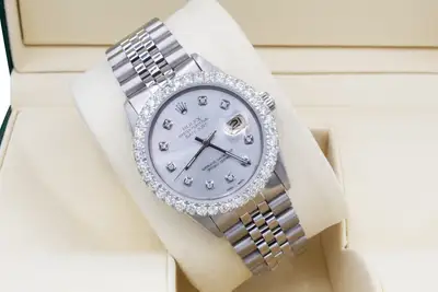 Rolex Datejust Custom 3ct Diamond Bezel