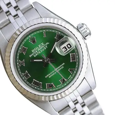 Rolex Datejust Steel Green Roman Jubilee