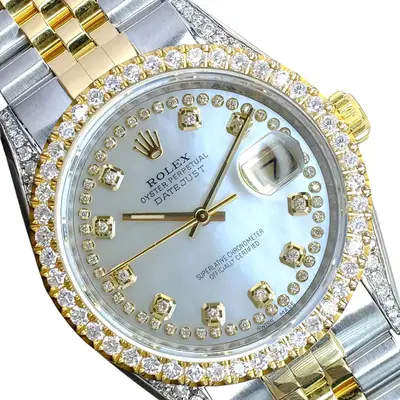 Rolex Datejust Gold Steel White MOP