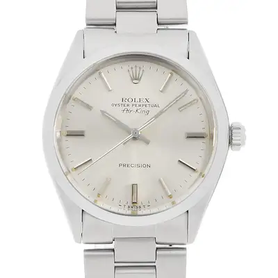 Rolex Air king 5500 Silver bar