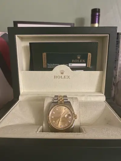 Rolex Datejust w/ factory 18k Yellow