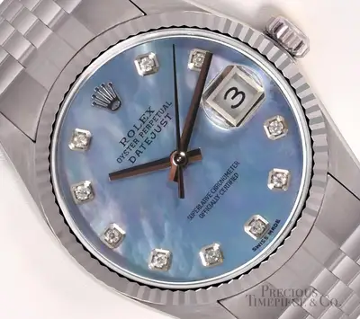 Rolex Datejust Stainless Steel Jubilee Blue