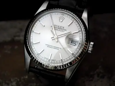 Rolex Beautiful Steel Solid White Gold Quick