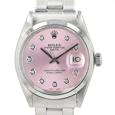 Rolex Oyster Perpetual Date Steel Pink
