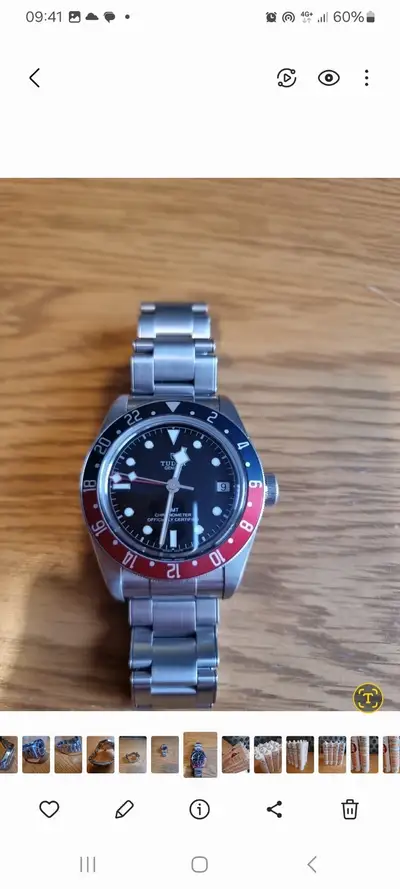 Tudor Black Bay GMT Pepsi year