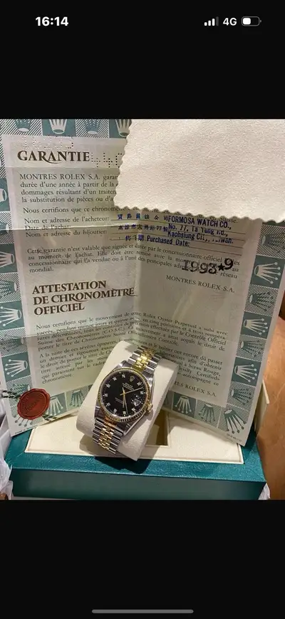 Rolex Bi-metal Datejust With Diamond And