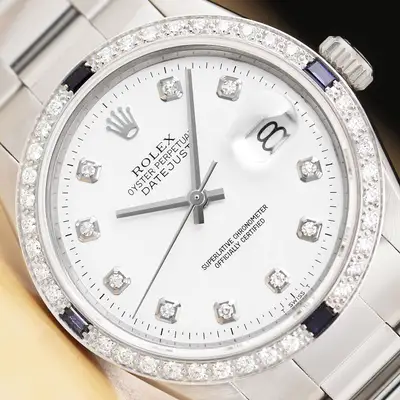 Rolex DATEJUST WHITE 18K GOLD STEEL