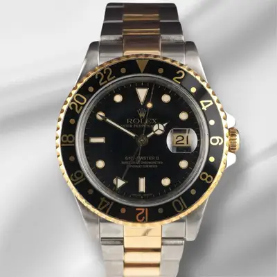Rolex Rolex Submariner Date 40mm 18k Yellow Gold & Steel Black Dial Oyster Watch 16613