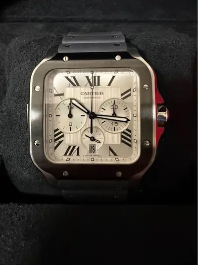 Cartier Santos Chronograph Xl Wssa0017Ss With