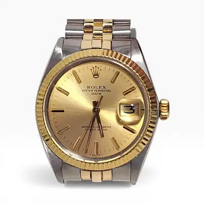 Rolex Date Two Tone Jubilee Champagne