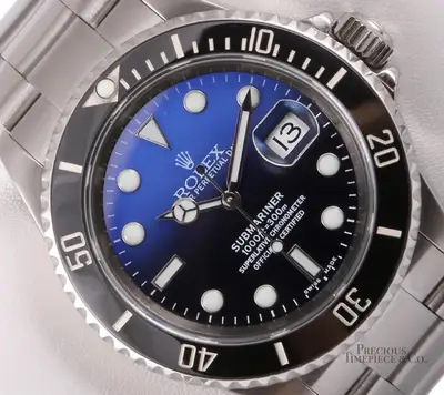 Rolex Rolex Submariner 16610 Date Steel 40mm Custom James Cameron Dial-Ceramic Bezel