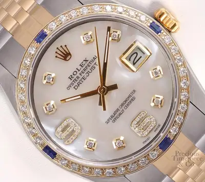 Rolex Datejust Two Tone 18k Bezel