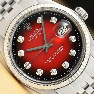Rolex DATEJUST RED VIGNETTE DIAMOND 18K