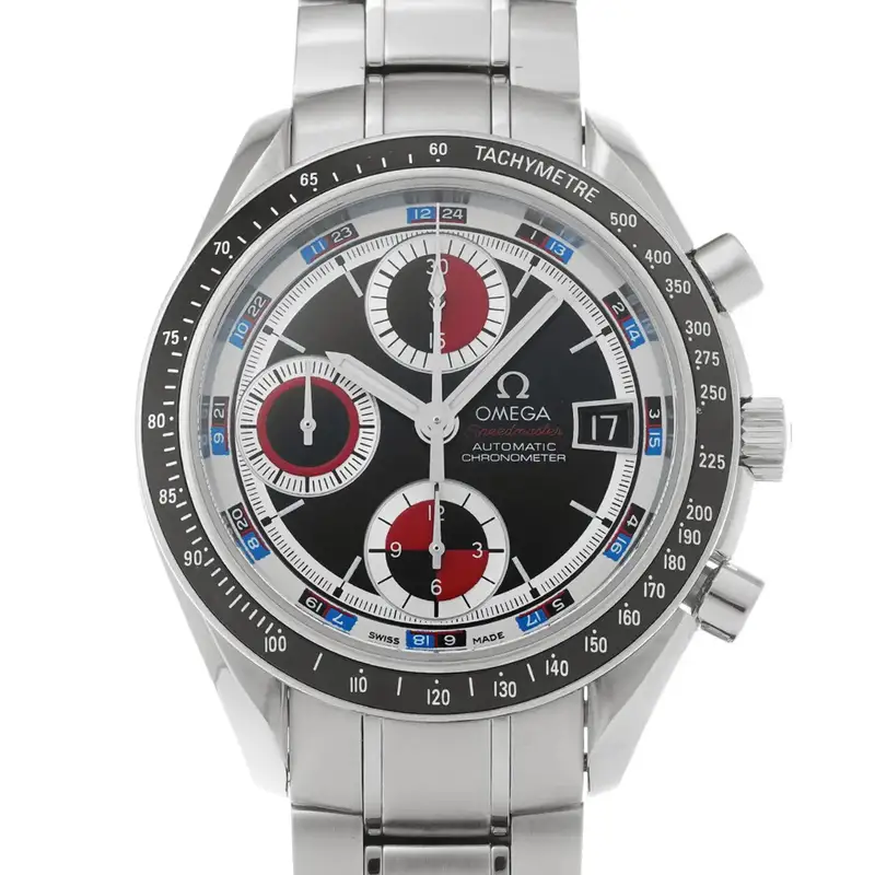 Omega Speedmaster 3210.52 40mm Stainless Steel Black / Red Wristwatch #WW8116