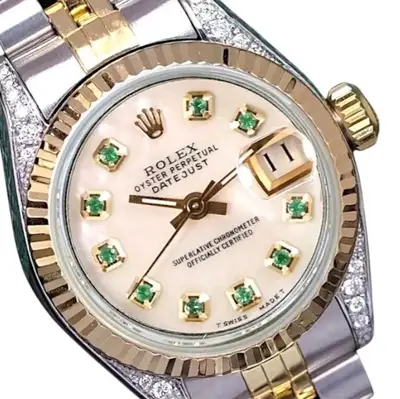 Rolex Datejust TwoTone Gold Steel White