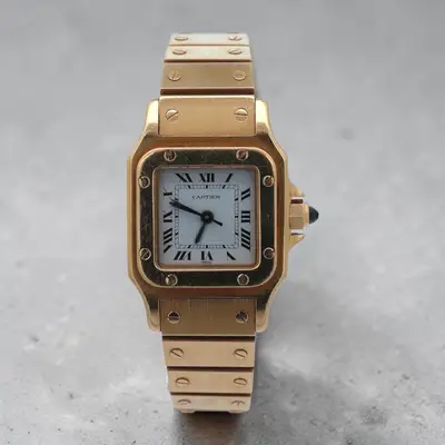 Cartier 18ct Gold Santos Carree reference