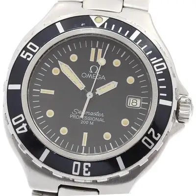 Omega Seamaster Date Luminous Hands/Markers Black