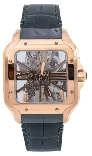 Cartier Santos Skeleton WHSA0018 Rose Gold