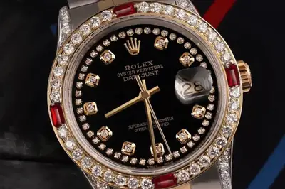 Rolex Datejust Black String Ruby Diamond