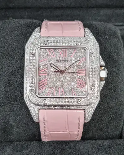 Cartier Santos 100 XL Custom diamond