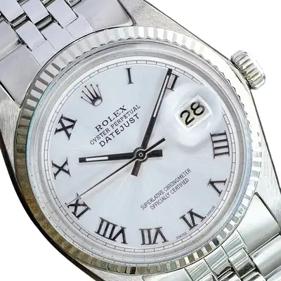Rolex Datejust Stainless Steel Silver Roman