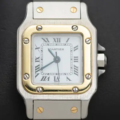 Cartier Santos de Cartier Galbée Gold Stainless
