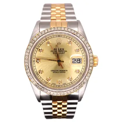 Rolex Datejust 18k Yellow Gold Steel