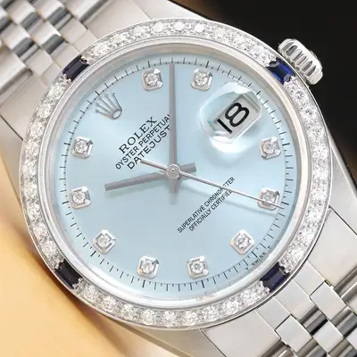 Rolex DATEJUST 1603 ICE BLUE 18K