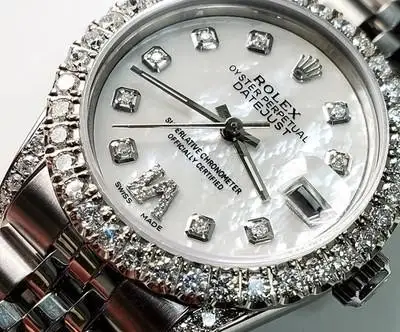 Rolex Datejust Custom 2.95ct Diamond Bezel/Lugs/White